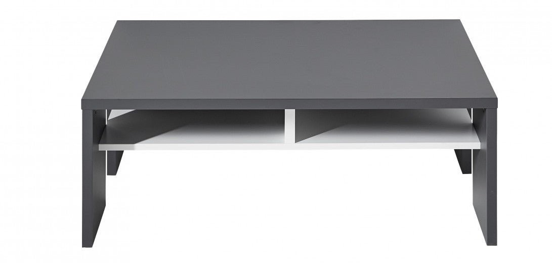 meuble de salon en aggloméré et MDF, 5 pièces Madeline Blanc / Graphite Ensemble de meubles de salon en aggloméré et MDF, 5 pièces Madeline Blanc / Graphite