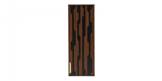 Armoire à palettes suspendue 1 porte Louisa Noyer / Noir, l33,6xP28,5xH90,5 cm