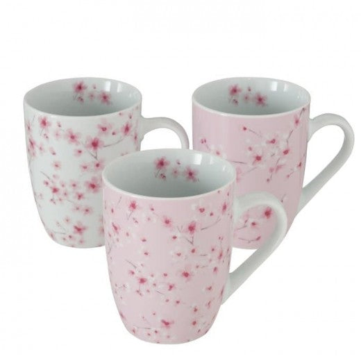 Tasse en porcelaine Sakura Rose / Blanc, Modèles Assortis, 330 ml