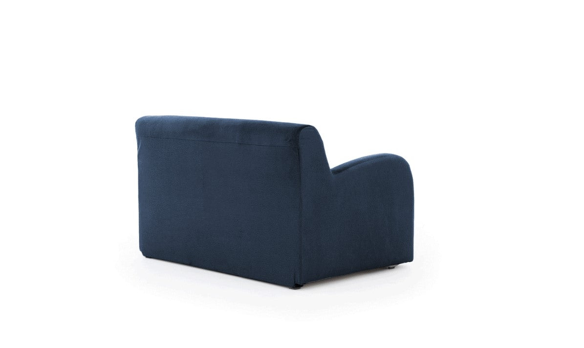 Canapea Extensibila, 2 Locuri, Lada de Depozitare, tapitata cu stofa, Ariola Plus Bleumarin, l130xA103xH85 cm (8)