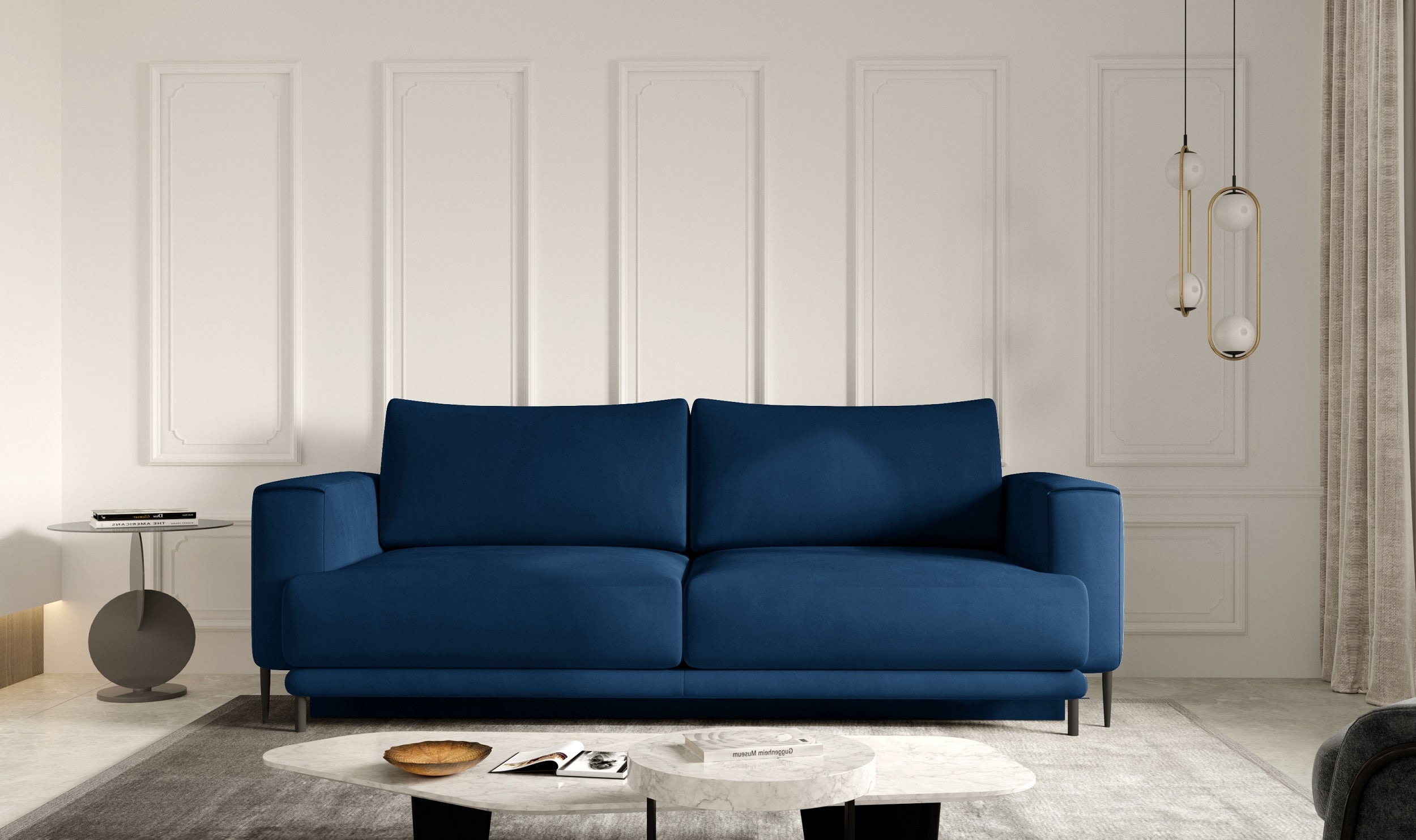 Canapea Extensibila, 3 Locuri, Lada de Depozitare, tapitata cu stofa, Dalis Nube, l260xA95xH90 cm