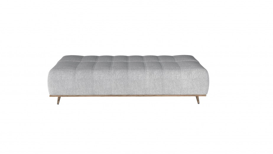 Canapé extensible avec rangement, rembourré en tissu 3 places Honey Gris clair, l206xA102xH87 cm