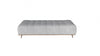 Canapé extensible avec rangement, rembourré en tissu 3 places Honey Gris clair, l206xA102xH87 cm
