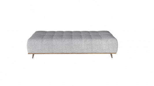 Canapé extensible avec rangement, rembourré en tissu 3 places Honey Gris clair, l206xA102xH87 cm