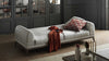 Canapé-lit rembourré en tissu, 3 places Bella Velvet Bleu marine, l236xA90xH80 cm