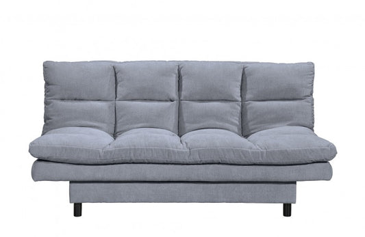 Canapé convertible capitonné en tissu, 3 places Lotta Anthracite, l190xA95xH85 cm
