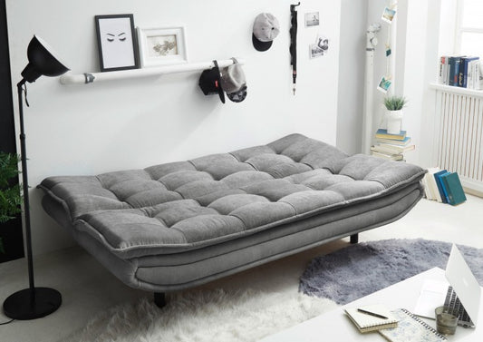 Canapé extensible tapissé de tissu, 3 places Patris Gris, l188xA89xH90 cm