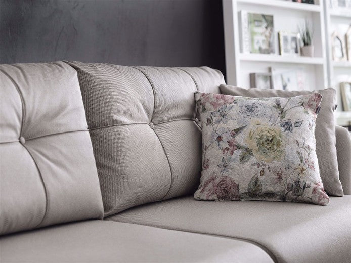 Canapé-lit rembourré en tissu, 3 places Sante Gris, l212xA96xH82 cm