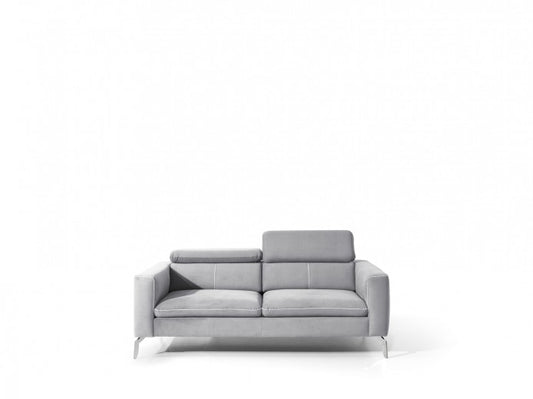 Canapé fixe 2 places, tapissé de tissu, Arezza Gris, l170xA103xH75-95 cm