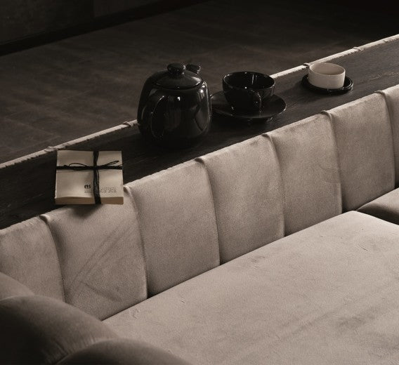 Canapé rembourré en tissu, 3 places, avec fonction sommeil pour 1 personne Linda Caramisu K2, l228xA100xH83 cm