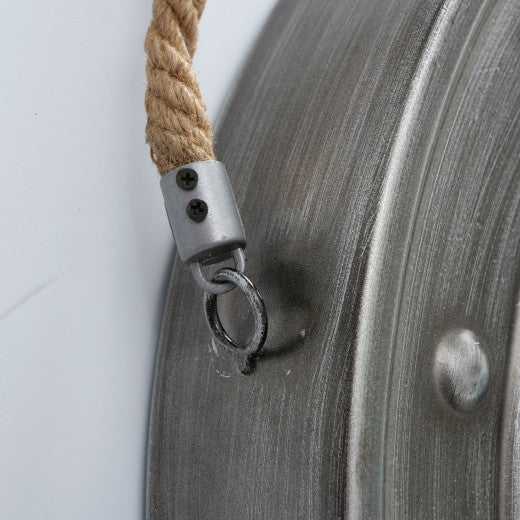 Horloge murale Cannes Gris / Naturel, Ø40 cm