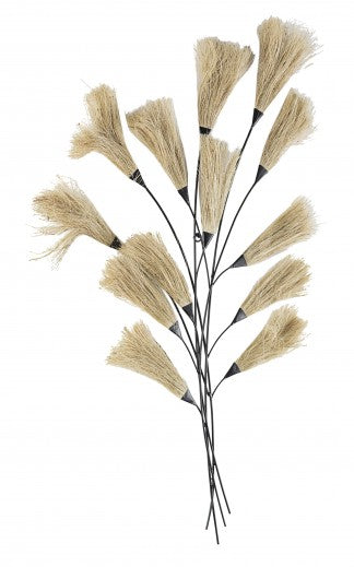 Décoration murale métallique Turkana Naturel / Noir, l53xA2xH83 cm