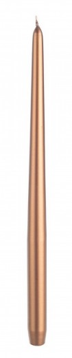 Bougie conique Basic Tall Cuivre, Ø2,5xH40 cm