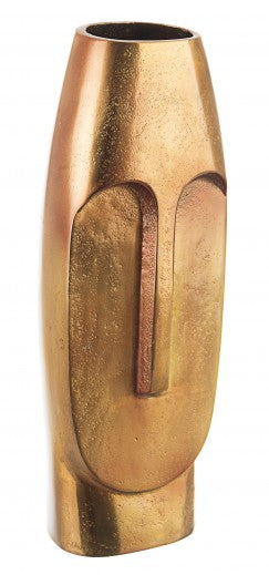 Vase décoratif en aluminium Asmita High Brass, L5,5xl4,5xH39 cm