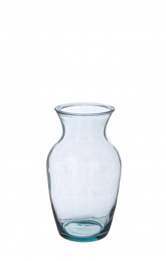 Vase décoratif classique en verre transparent, Ø14xH27 cm