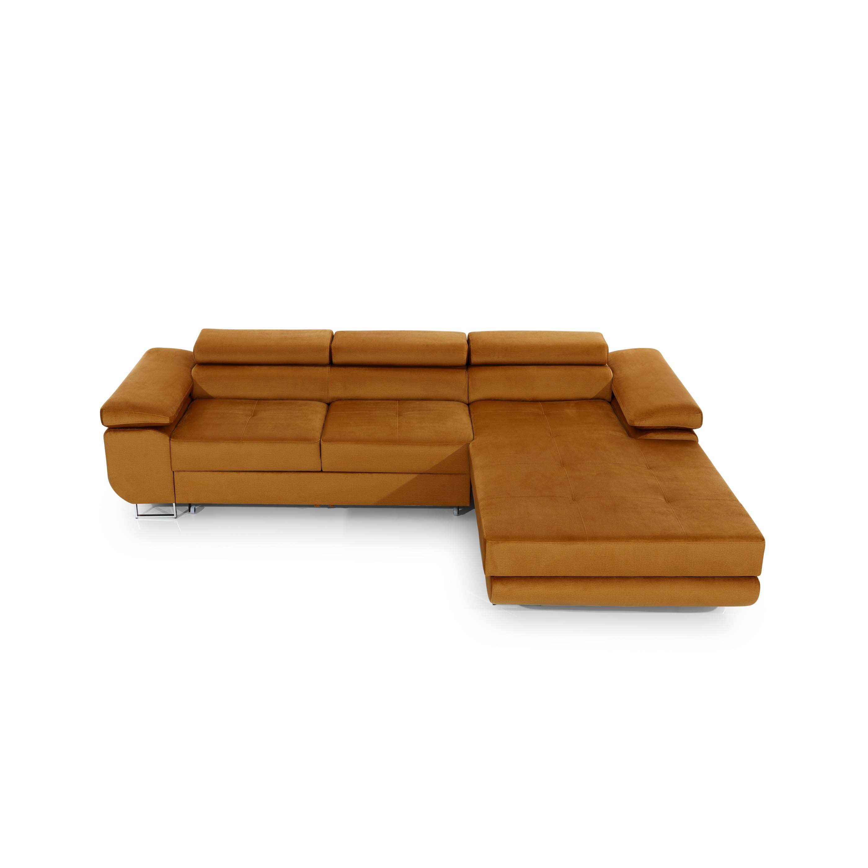 Coltar Extensibil Armandinio cu Lada de Depozitare, Sezlong pe Dreapta, Tetiere Reglabile, Perne Incluse, l280xA205xH70-90 cm (8)