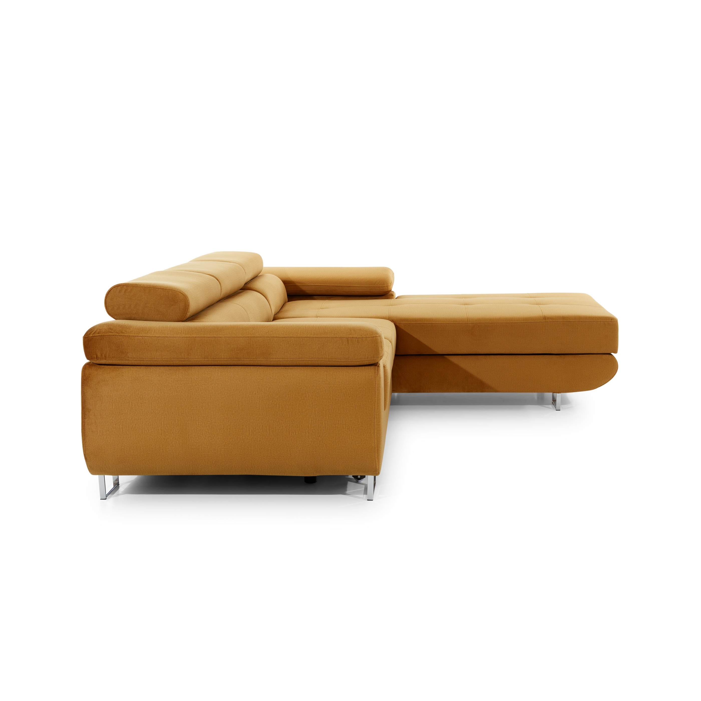 Coltar Extensibil Armandinio cu Lada de Depozitare, Sezlong pe Dreapta, Tetiere Reglabile, Perne Incluse, l280xA205xH70-90 cm (11)