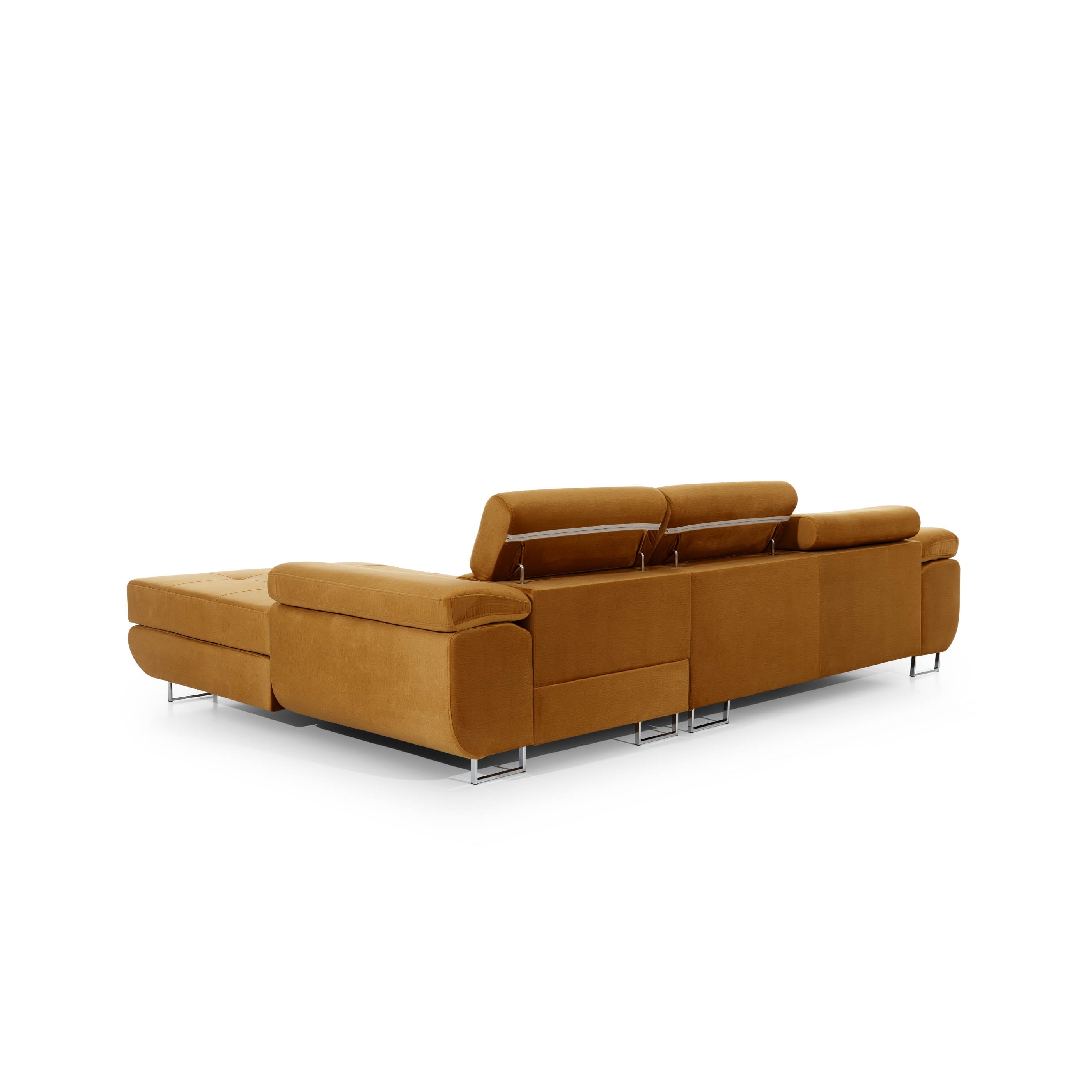 Coltar Extensibil Armandinio cu Lada de Depozitare, Sezlong pe Dreapta, Tetiere Reglabile, Perne Incluse, l280xA205xH70-90 cm (12)