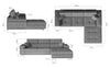 Coltar Extensibil Armandinio Duo cu Lada de Depozitare, Sezlong pe Dreapta, Tetiere Reglabile, Perne Incluse, l280xA205xH70-90 cm (1)