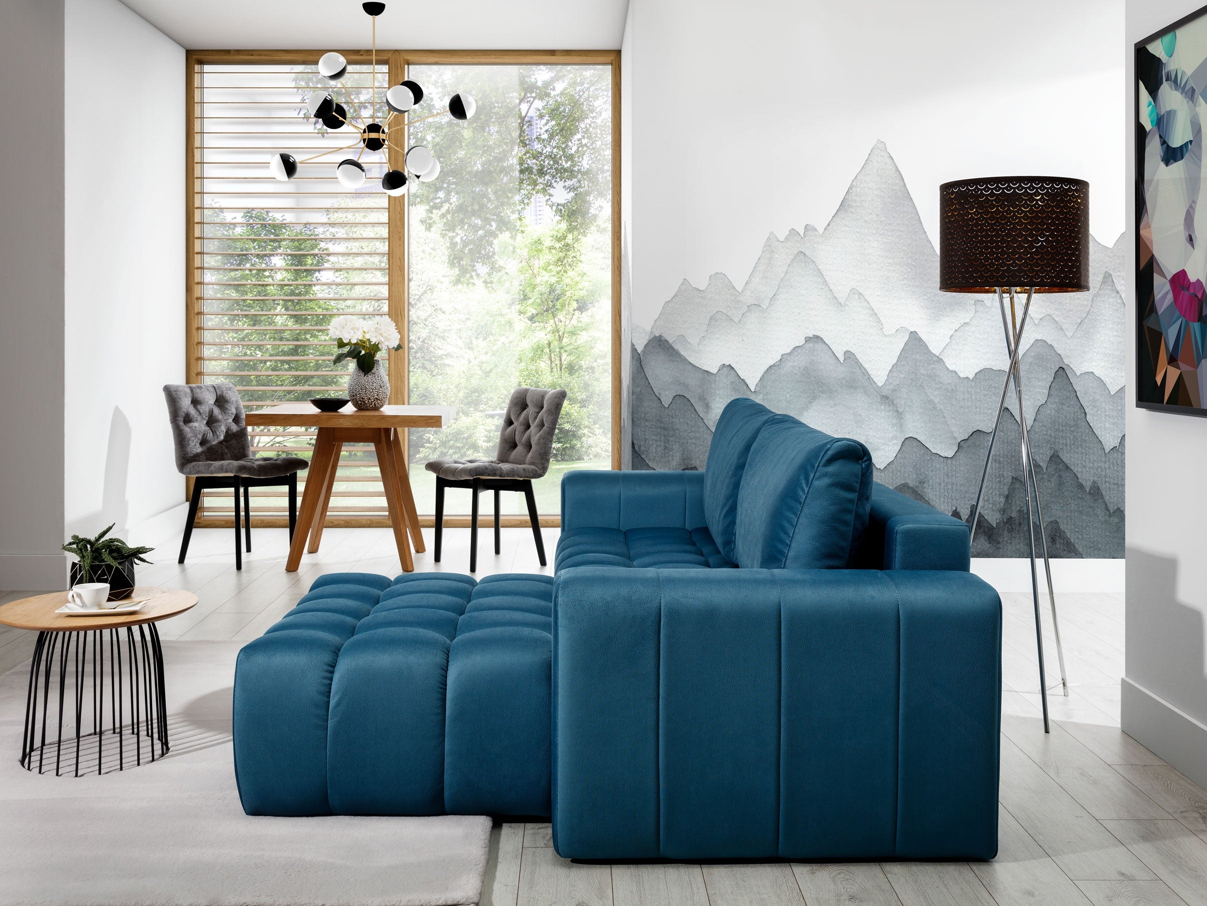 Coltar Extensibil Bonetis cu Lada de Depozitare, Sezlong pe Dreapta, l250xA170xH85 cm (2)