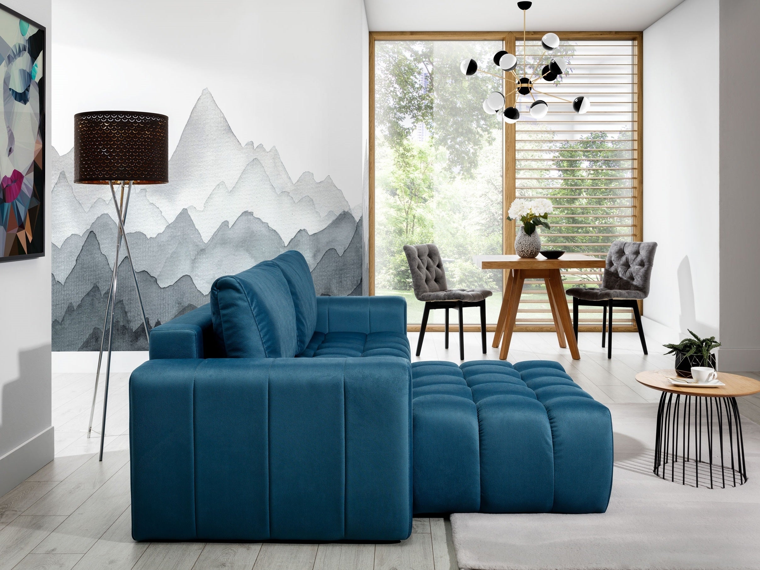 Coltar Extensibil Bonetis cu Lada de Depozitare, Sezlong pe Stanga, l250xA170xH85 cm (2)