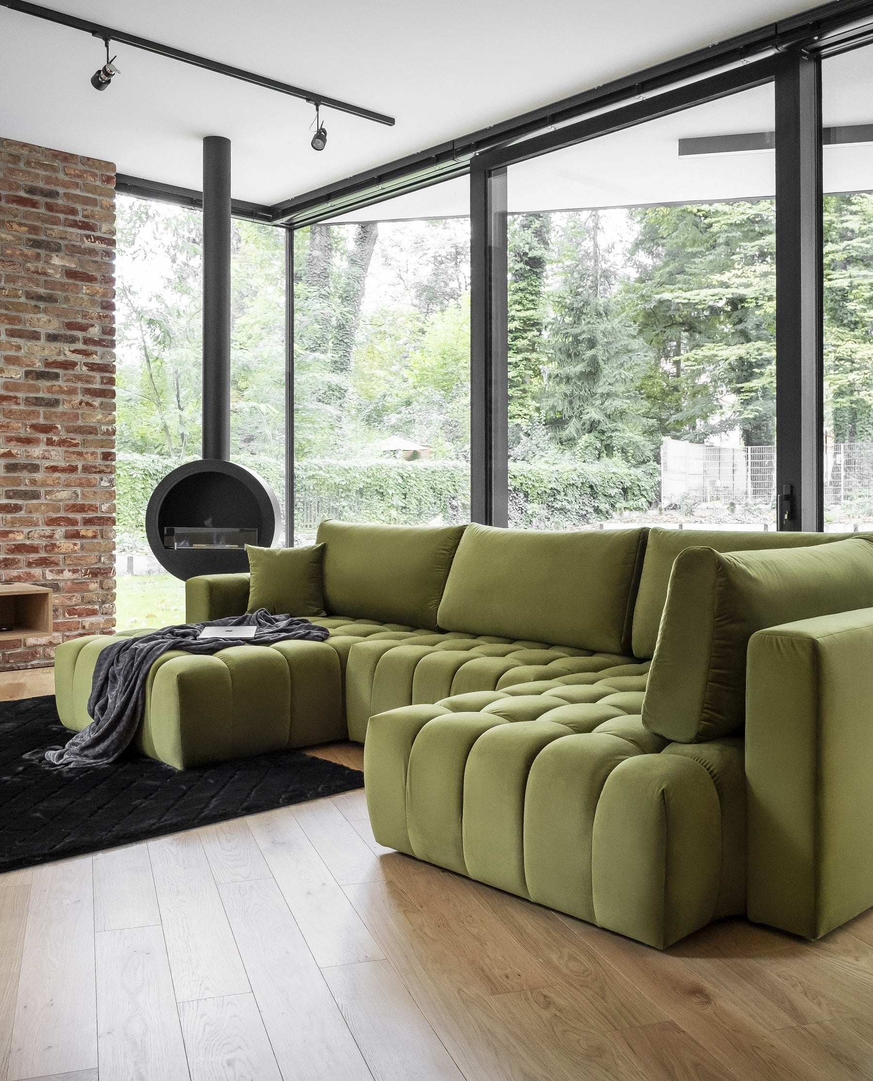 Coltar Extensibil Boni cu Lada de Depozitare, Sezlong pe Stanga, Perne Incluse, l350xA170xH85 cm (5)