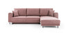 Coltar Extensibil Dalis Plus Roz Inchis Deschis cu Lada de Depozitare, Sezlong pe Dreapta, l289xA190xH73-95 cm (2)