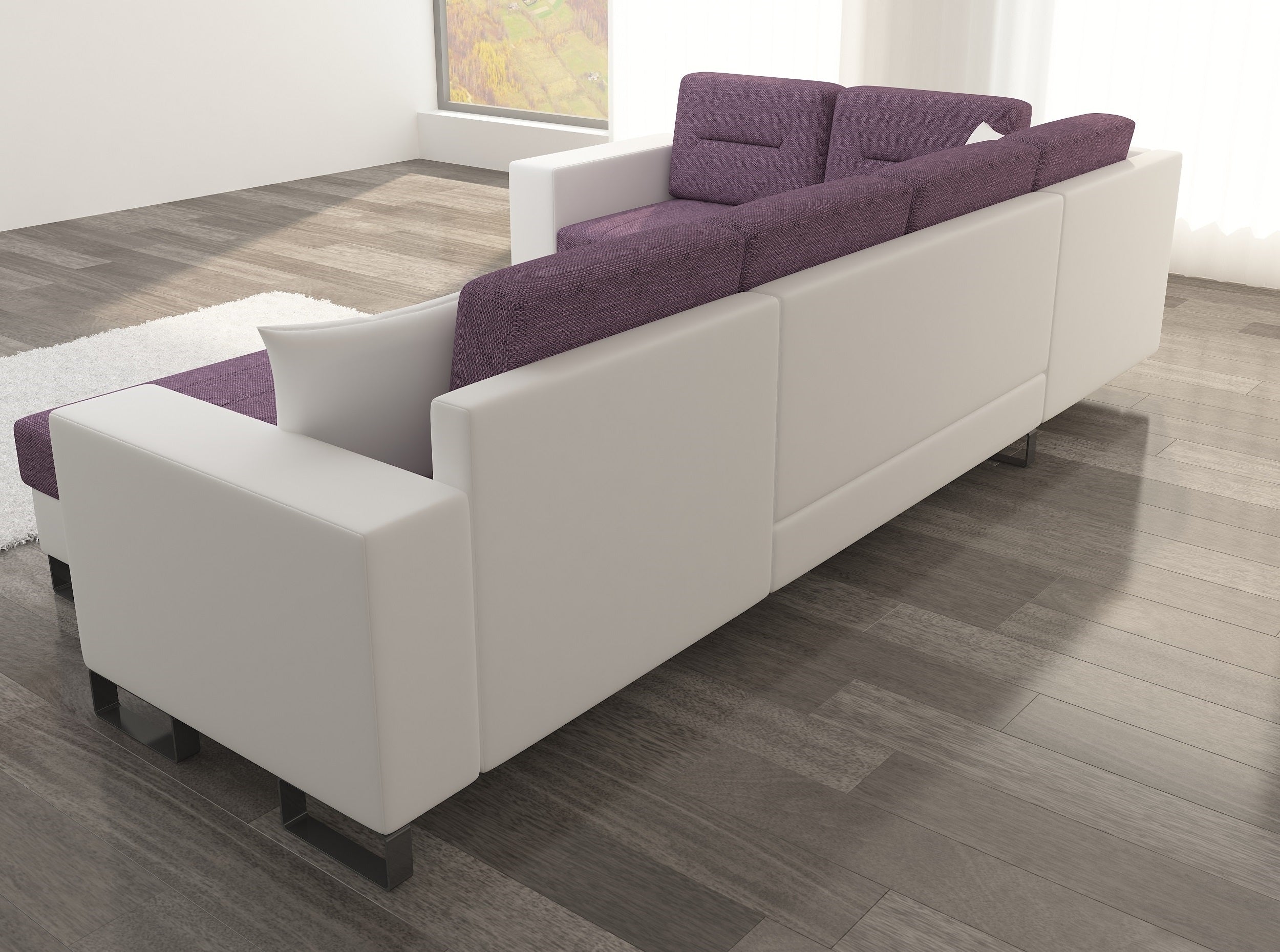 Coltar Extensibil Dora cu Lada de Depozitare, Sezlong pe Dreapta, Perne Incluse, l312xA210xH95 cm (3)