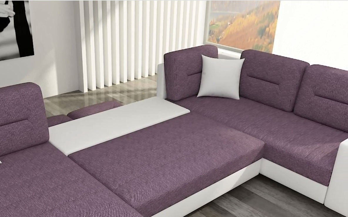 Coltar Extensibil Dora cu Lada de Depozitare, Sezlong pe Stanga, Perne Incluse, l312xA210xH95 cm (4)