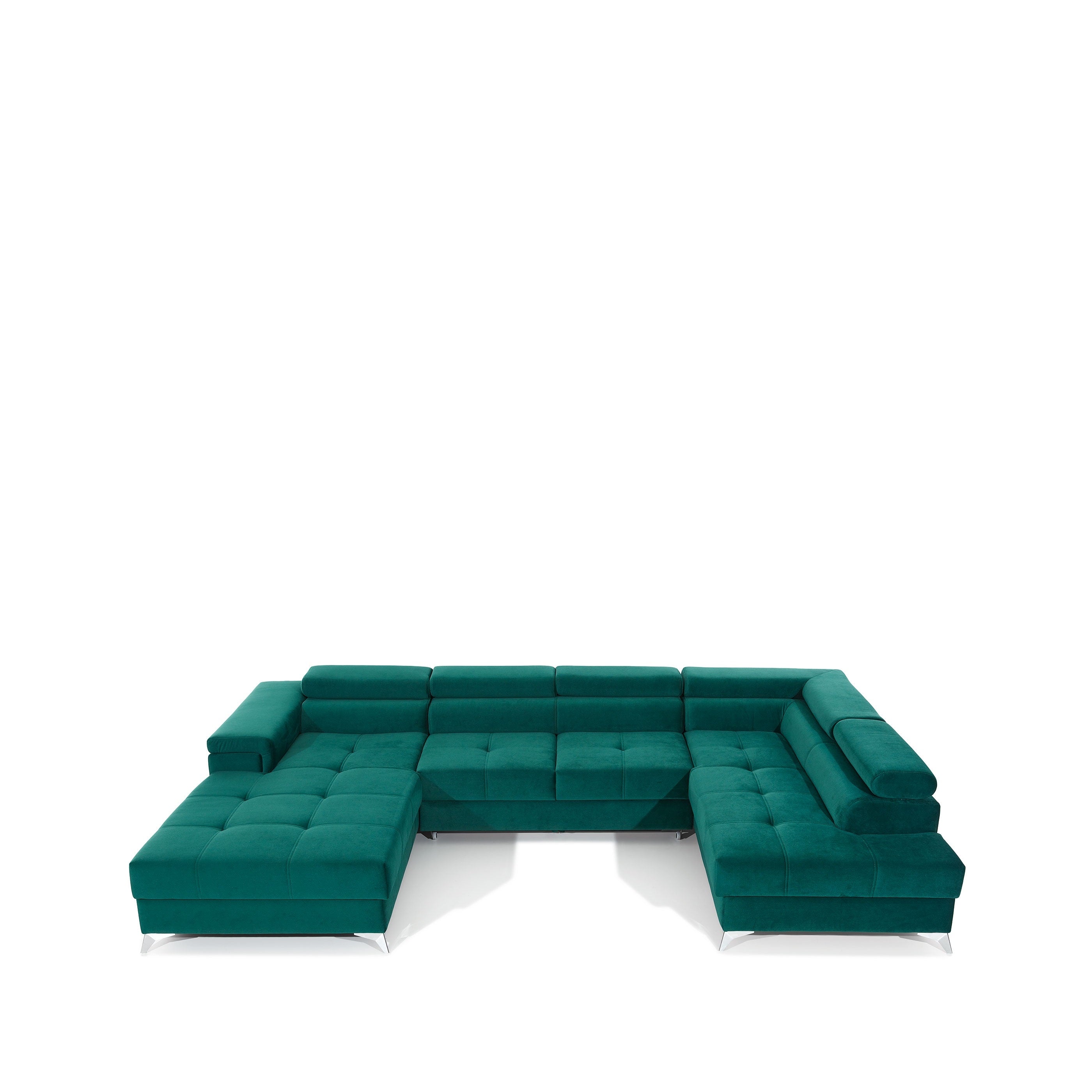 Coltar Extensibil Edward cu Lada de Depozitare, Sezlong pe Dreapta, Tetiere Reglabile, Perne Incluse, l345xA202xH82-90 cm (8)