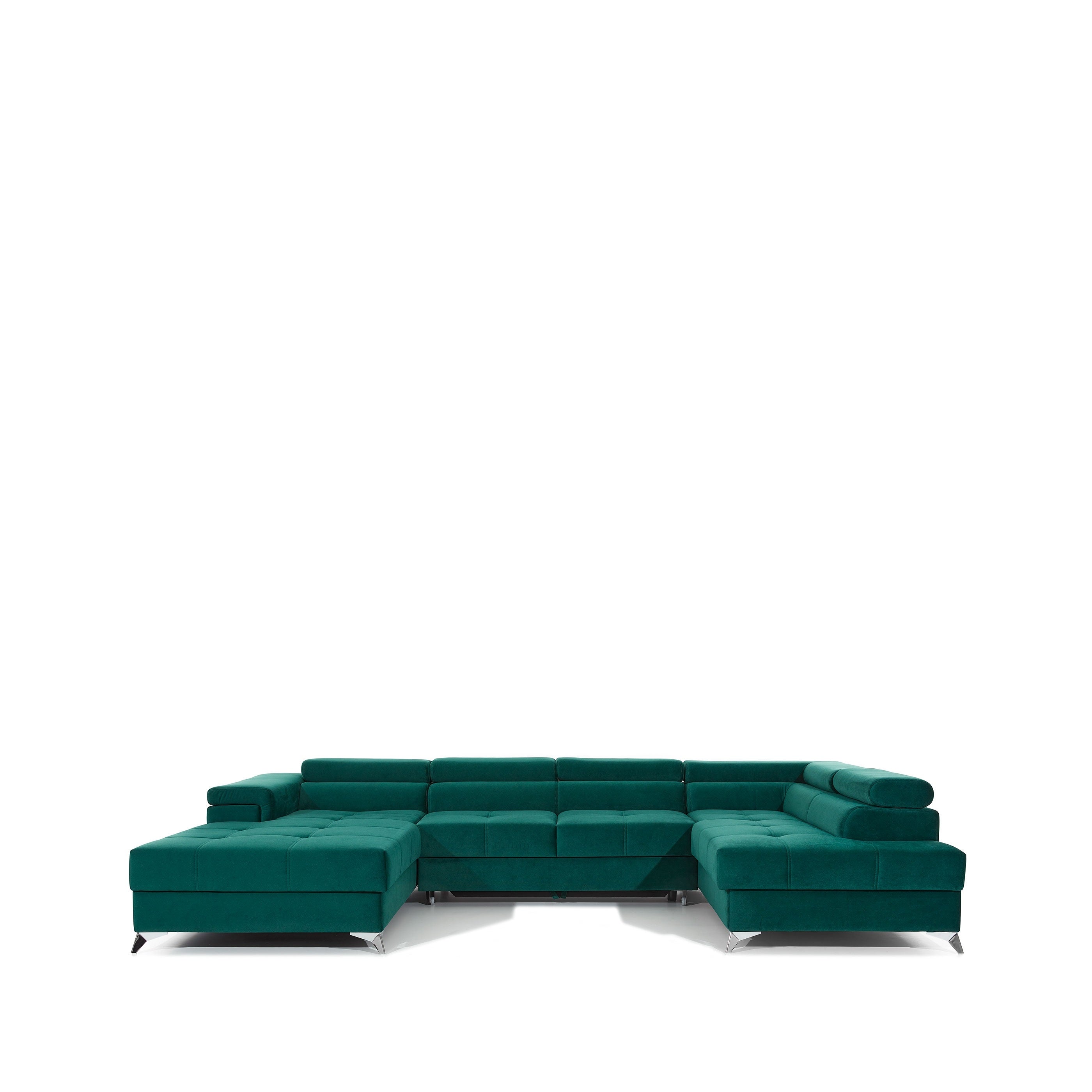 Coltar Extensibil Edward cu Lada de Depozitare, Sezlong pe Dreapta, Tetiere Reglabile, Perne Incluse, l345xA202xH82-90 cm (7)