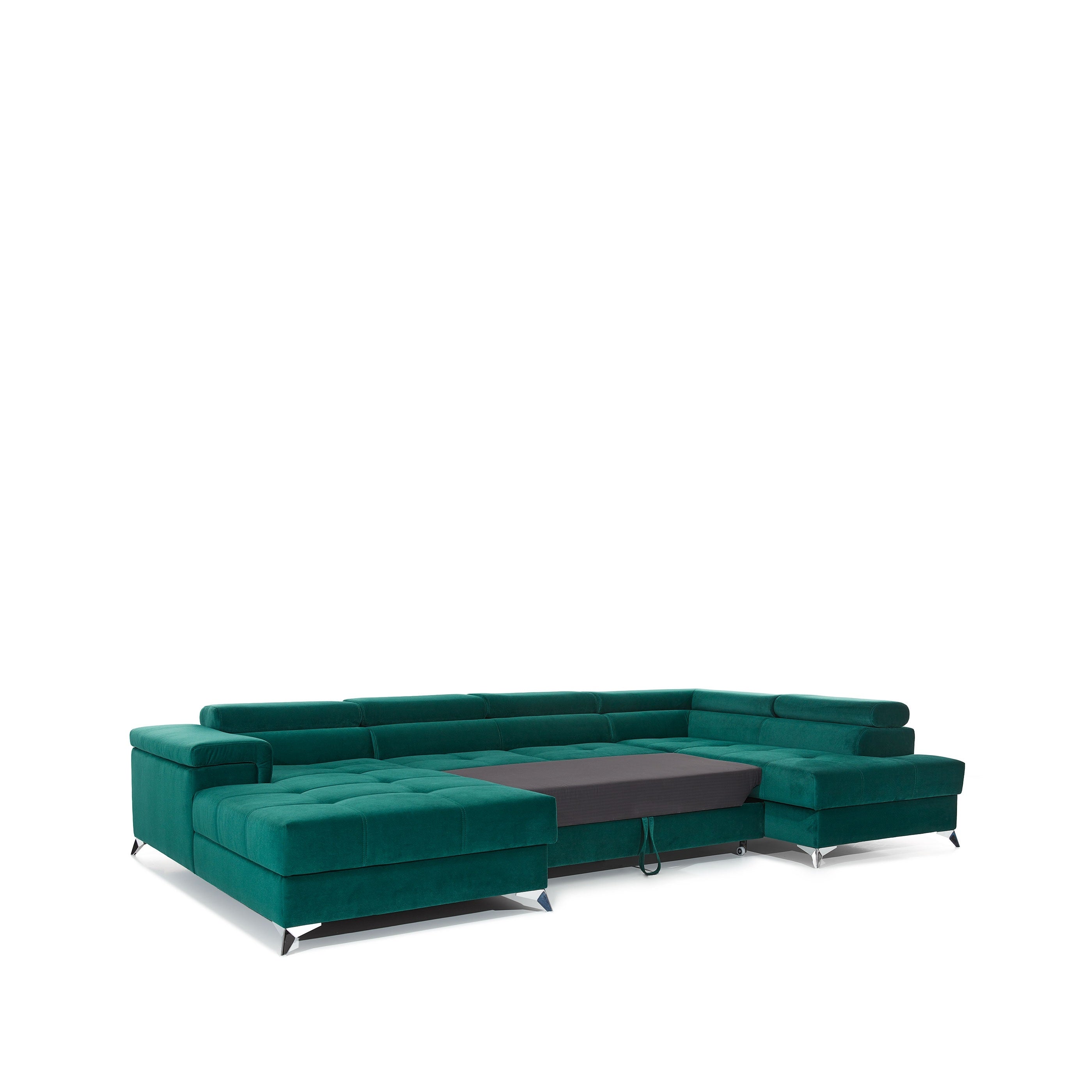 Coltar Extensibil Edward cu Lada de Depozitare, Sezlong pe Dreapta, Tetiere Reglabile, Perne Incluse, l345xA202xH82-90 cm (13)