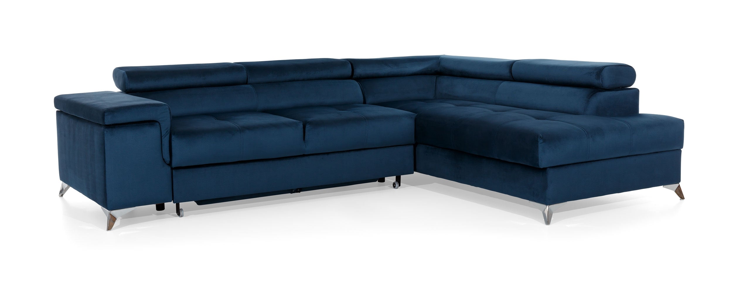 Coltar Extensibil Erika cu Lada de Depozitare, Sezlong pe Dreapta, Tetiere Reglabile, Perna Inclusa, l275xA202xH70-90 cm (3)