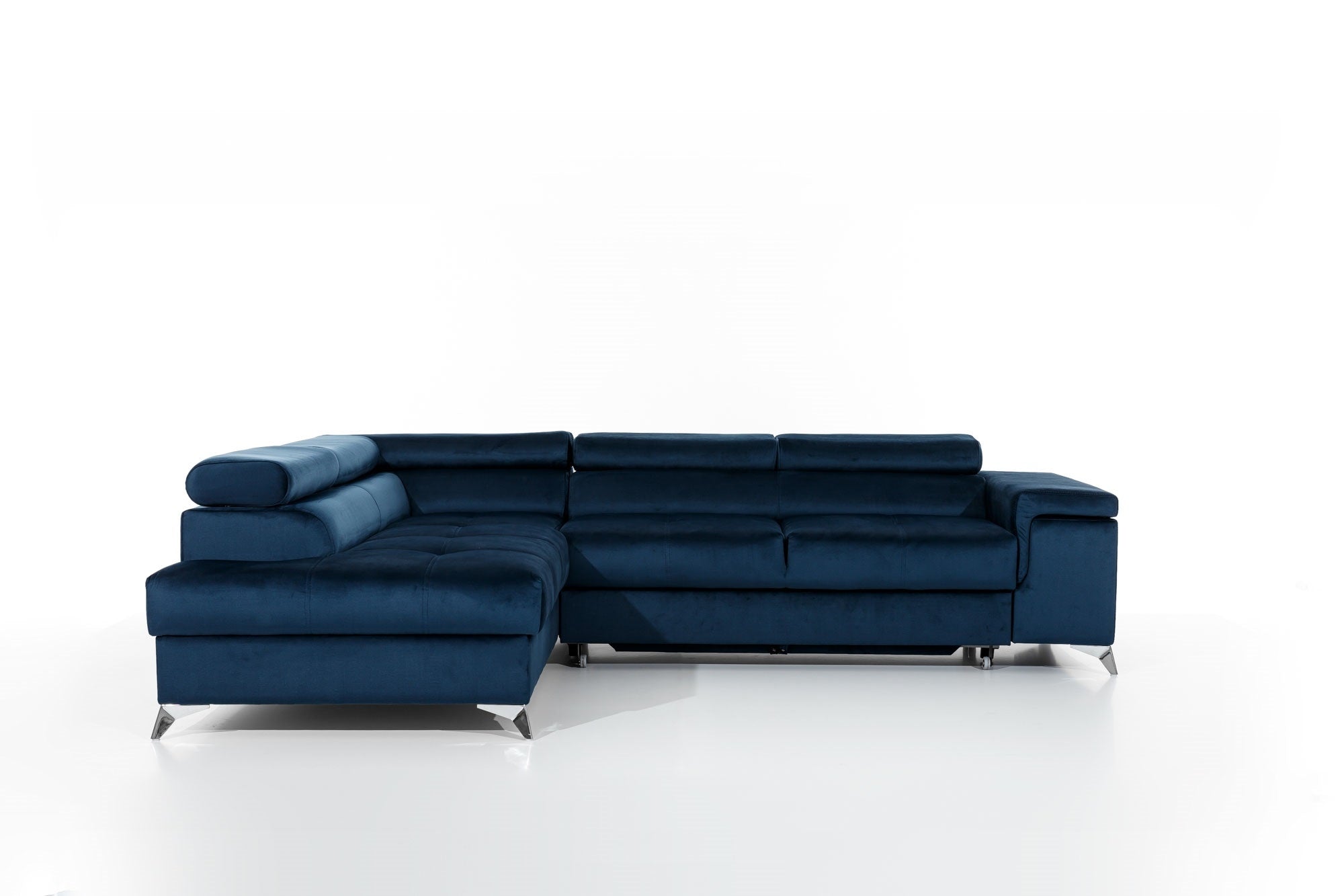 Coltar Extensibil Erika cu Lada de Depozitare, Sezlong pe Stanga, Tetiere Reglabile, Perna Inclusa, l275xA202xH70-90 cm (2)