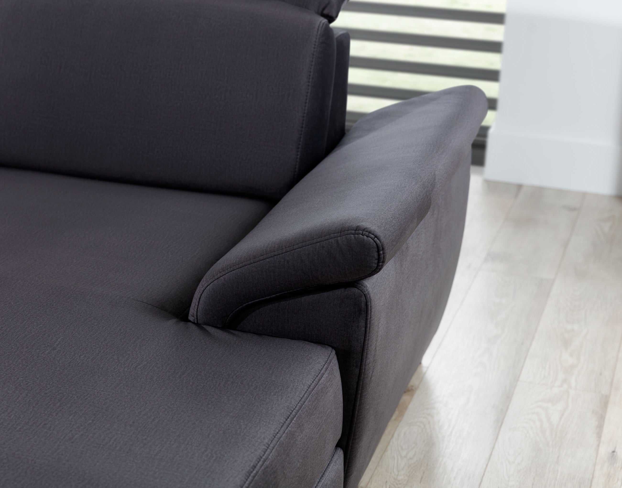 Coltar Extensibil Evon cu Lada de Depozitare, Sezlong pe Dreapta, Tetiere Reglabile, l330xA216xH82-102 cm (7)