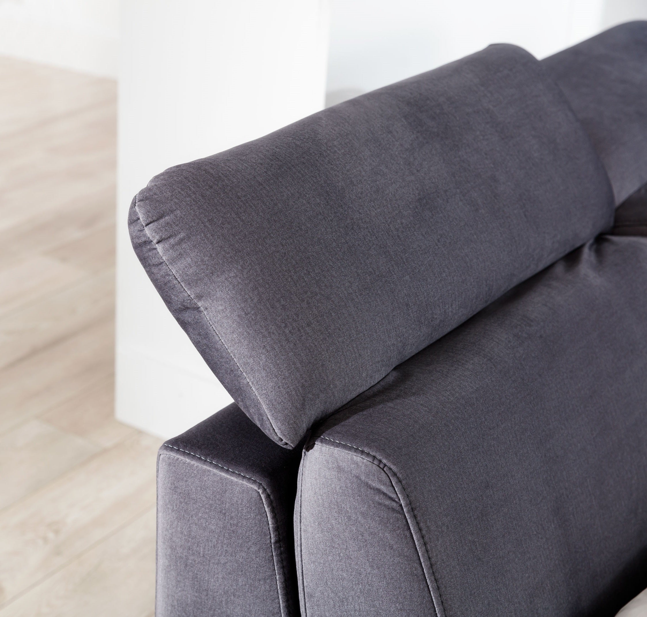 Coltar Extensibil Evon cu Lada de Depozitare, Sezlong pe Dreapta, Tetiere Reglabile, l330xA216xH82-102 cm (8)