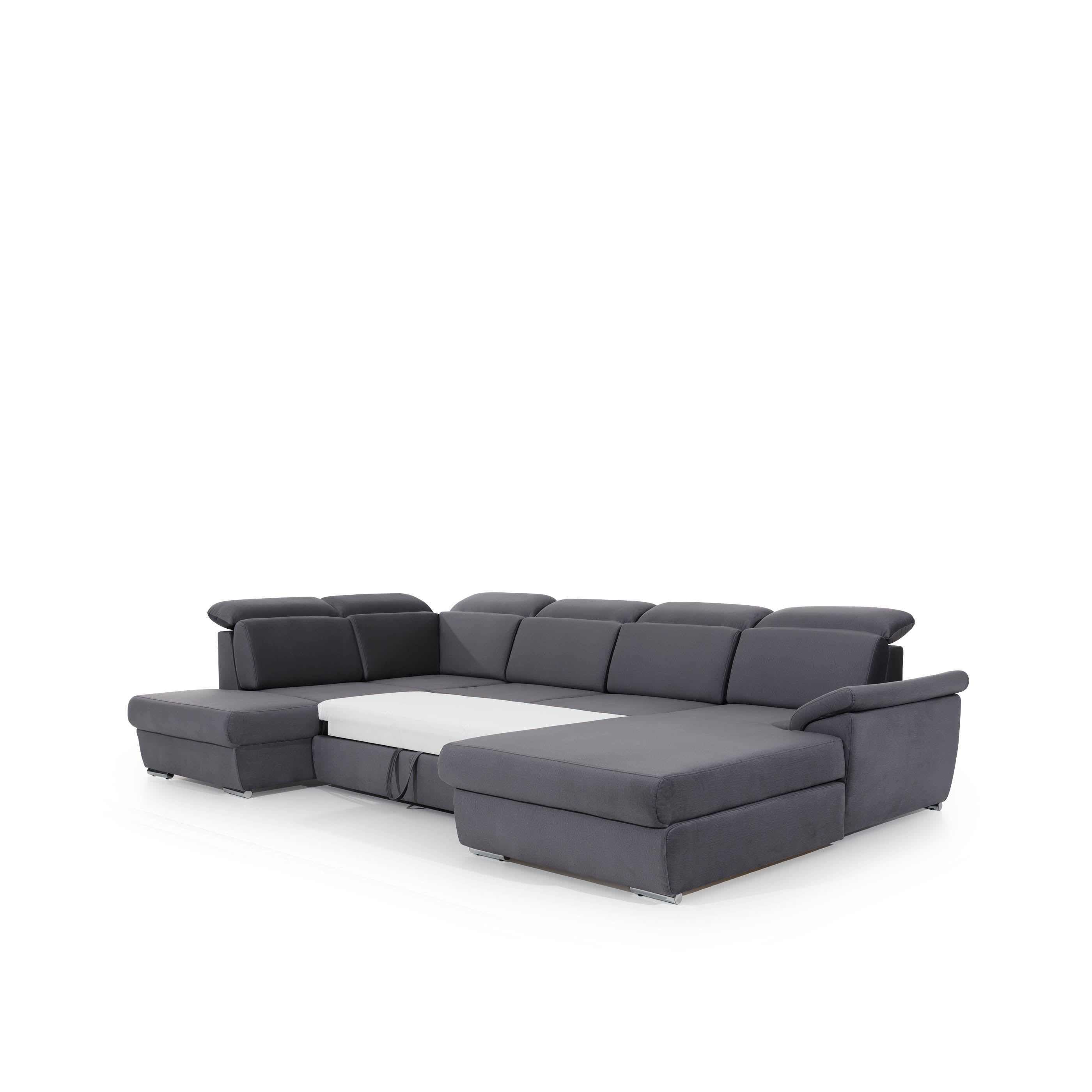 Coltar Extensibil Evon cu Lada de Depozitare, Sezlong pe Dreapta, Tetiere Reglabile, l330xA216xH82-102 cm (15)