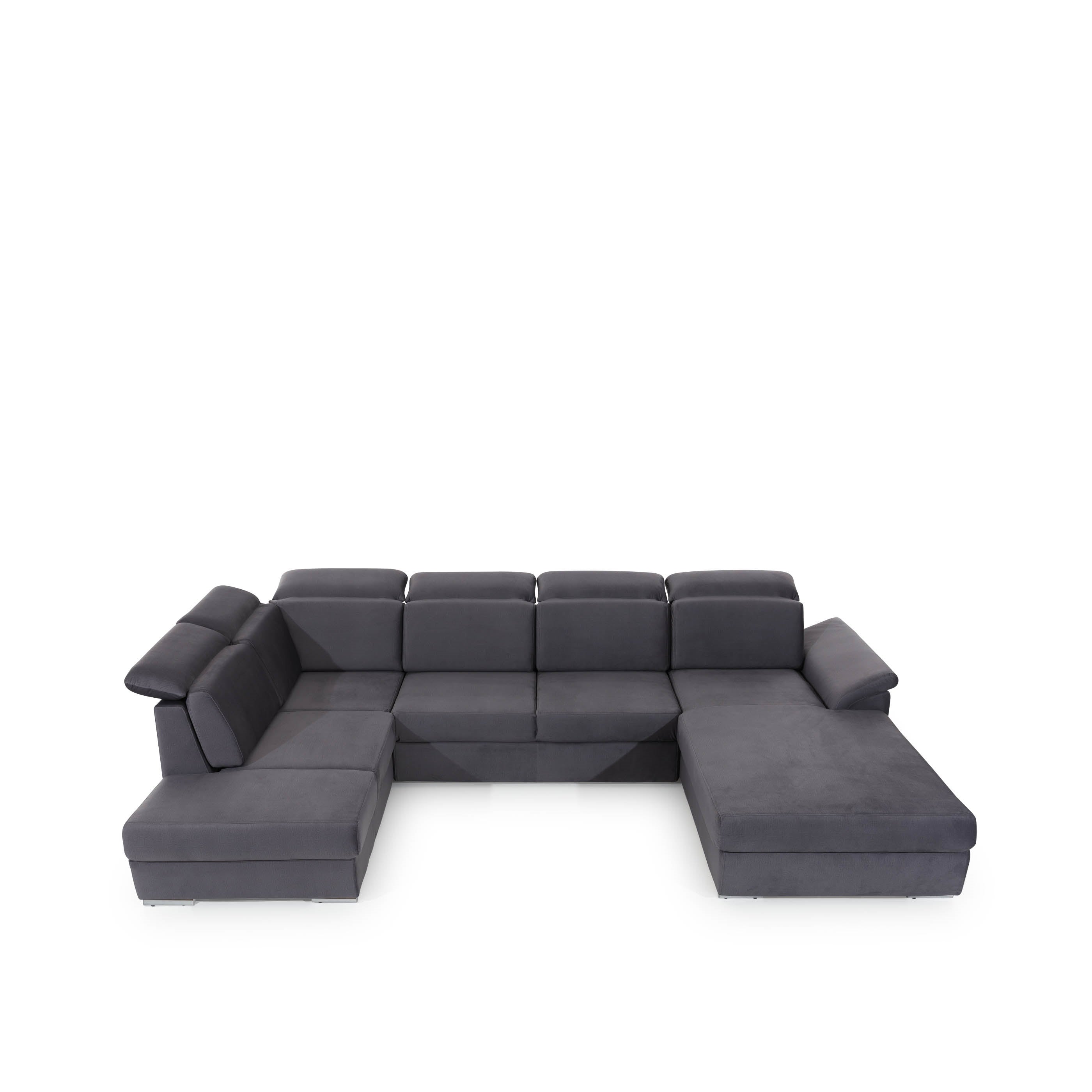 Coltar Extensibil Evon cu Lada de Depozitare, Sezlong pe Dreapta, Tetiere Reglabile, l330xA216xH82-102 cm (10)