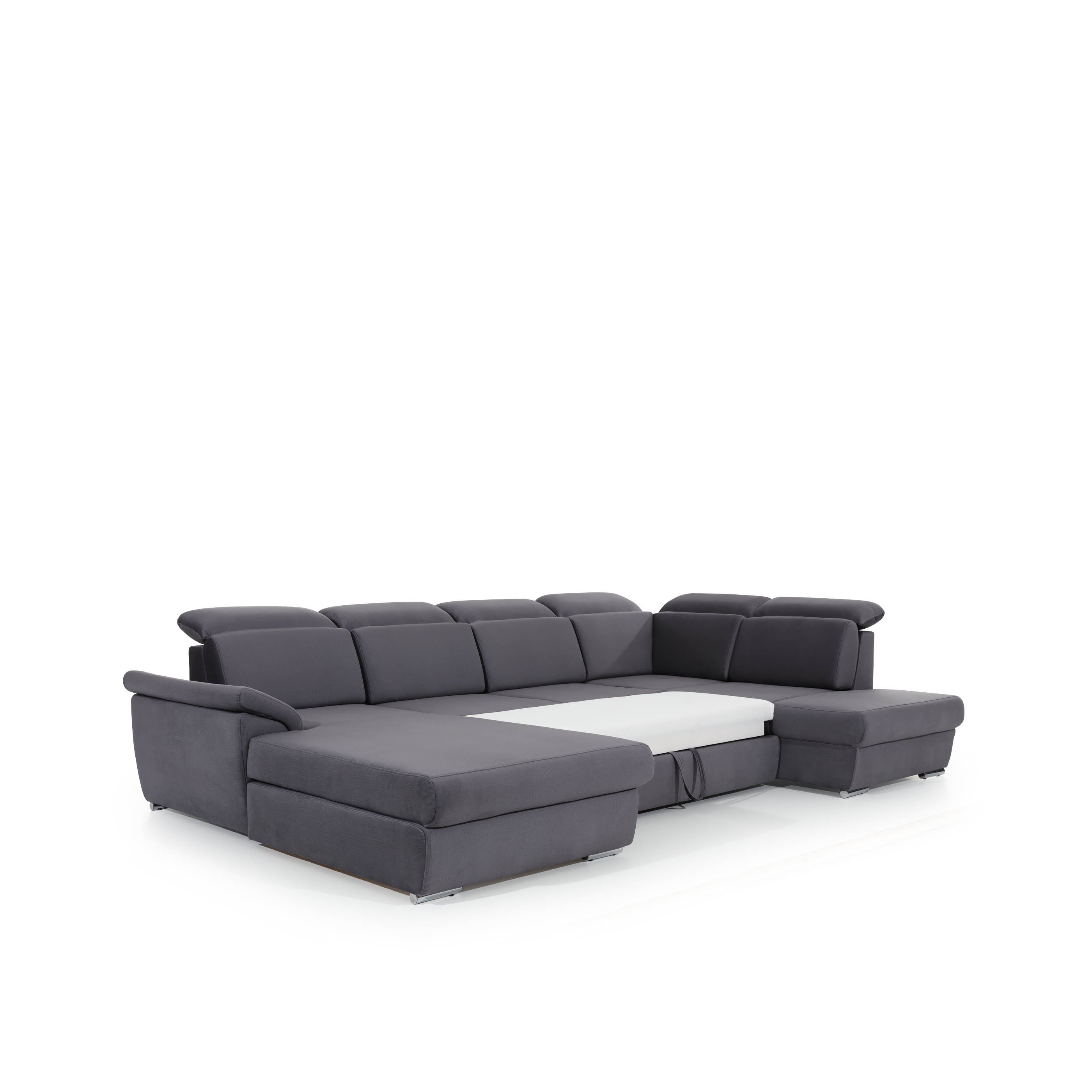 Coltar Extensibil Evon cu Lada de Depozitare, Sezlong pe Stanga, Tetiere Reglabile, l330xA216xH82-102 cm (15)