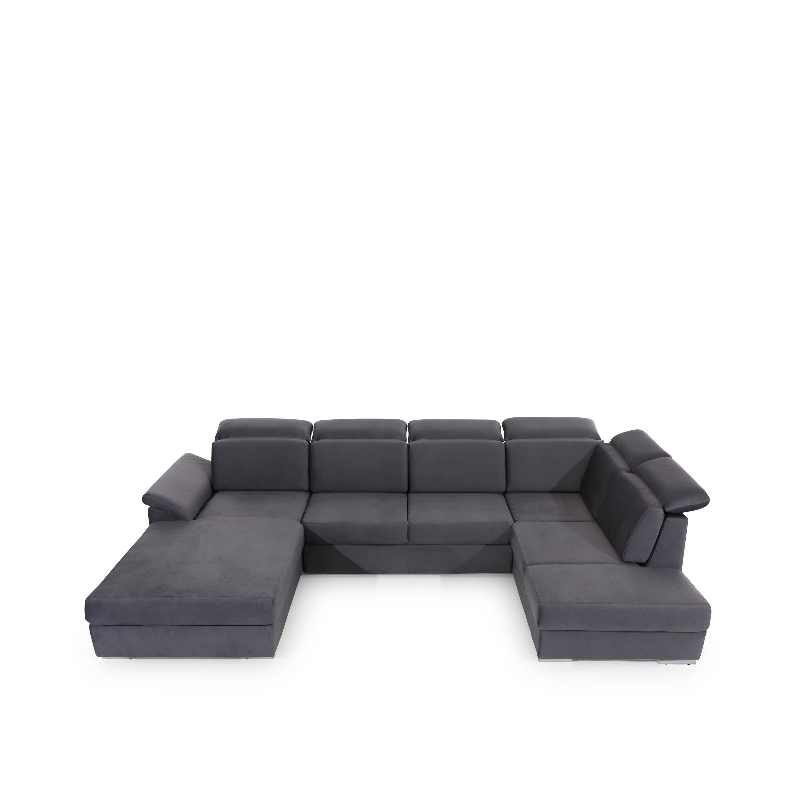 Coltar Extensibil Evon cu Lada de Depozitare, Sezlong pe Stanga, Tetiere Reglabile, l330xA216xH82-102 cm (10)