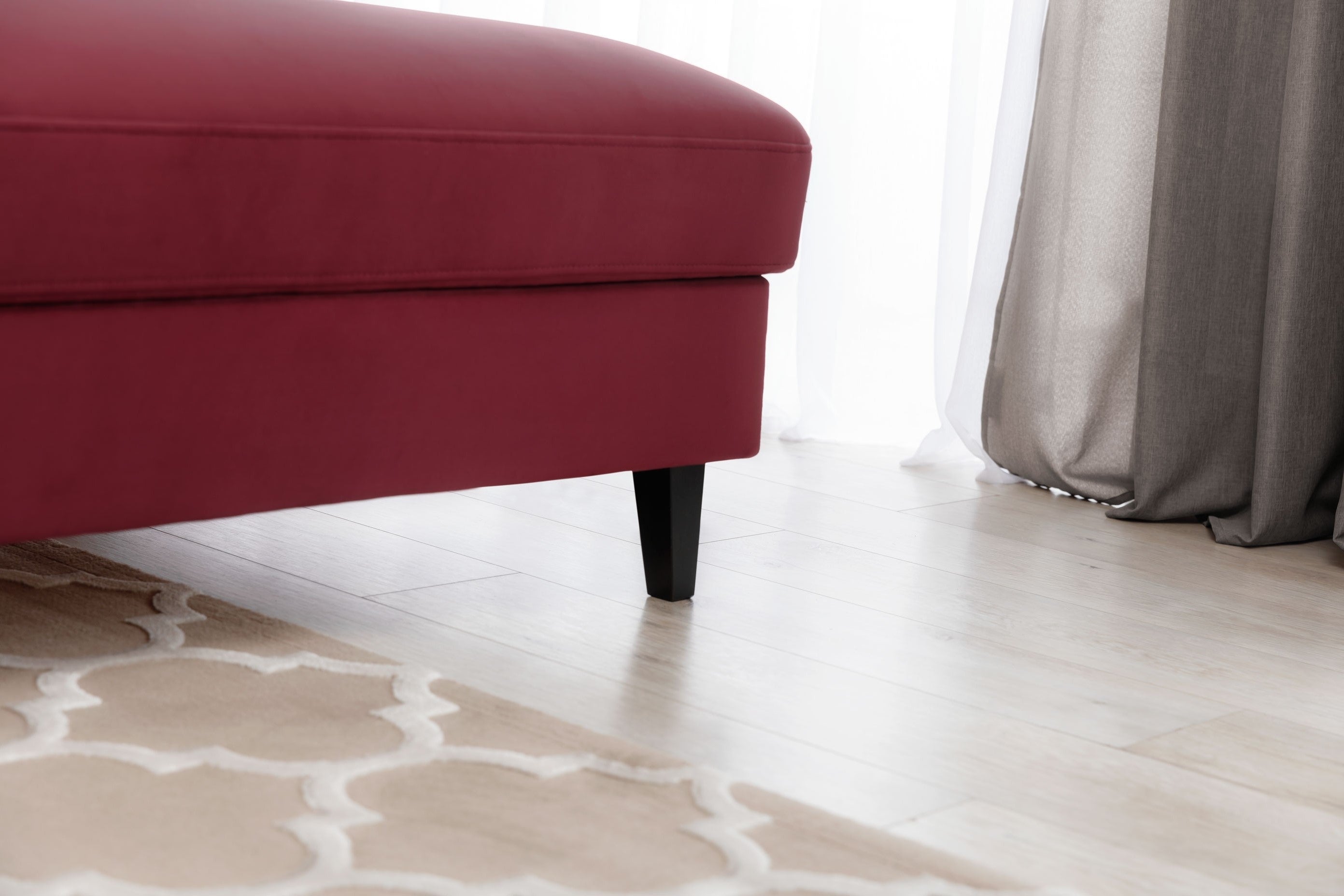 Coltar Extensibil Fobleros Plus Bordeaux cu Lada de Depozitare, Sezlong pe Dreapta, Tetiere Reglabile, l267xA196xH83-100 cm (7)