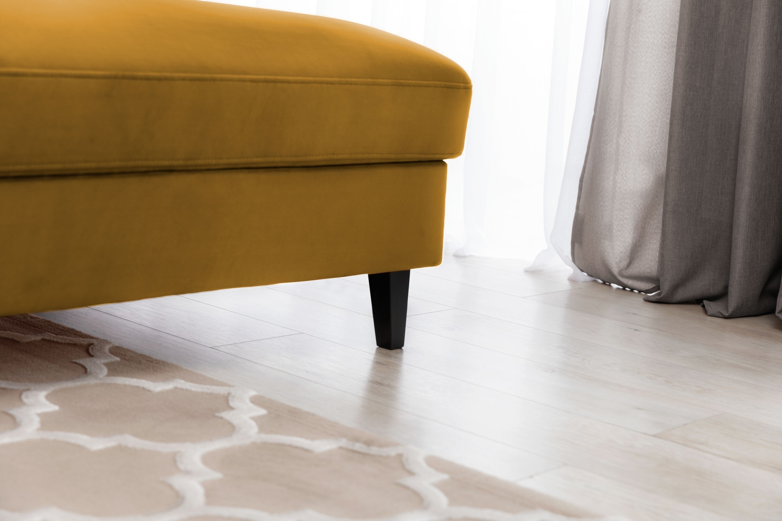 Coltar Extensibil Fobleros Plus Mustariu cu Lada de Depozitare, Sezlong pe Dreapta, Tetiere Reglabile, l267xA196xH83-100 cm (6)