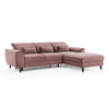Coltar Extensibil Fobleros Plus Roz Inchis cu Lada de Depozitare, Sezlong pe Dreapta, Tetiere Reglabile, l267xA196xH83-100 cm (9)