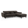 Coltar Extensibil Fobleros Plus Velvet Maro Inchis cu Lada de Depozitare, Sezlong pe Dreapta, Tetiere Reglabile, l267xA196xH83-100 cm (9)