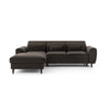 Coltar Extensibil Fobleros Plus Velvet Maro Inchis cu Lada de Depozitare, Sezlong pe Stanga, Tetiere Reglabile, l267xA196xH83-100 cm (10)
