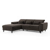 Coltar Extensibil Fobleros Plus Velvet Maro Inchis cu Lada de Depozitare, Sezlong pe Stanga, Tetiere Reglabile, l267xA196xH83-100 cm (9)