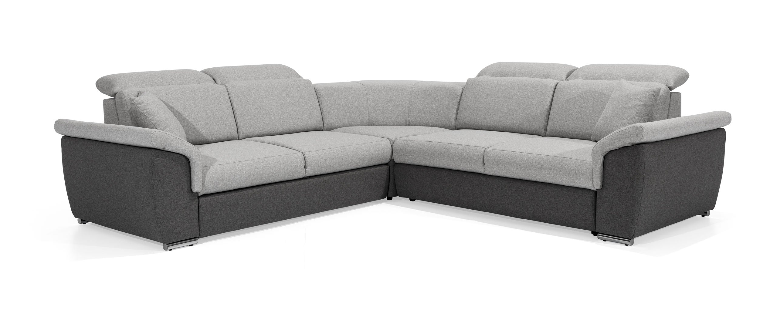 Coltar Extensibil Frederick cu Sertar de Depozitare, Sezlong Simetric, Tetiere Reglabile, l268xA268xH82-102 cm (4)