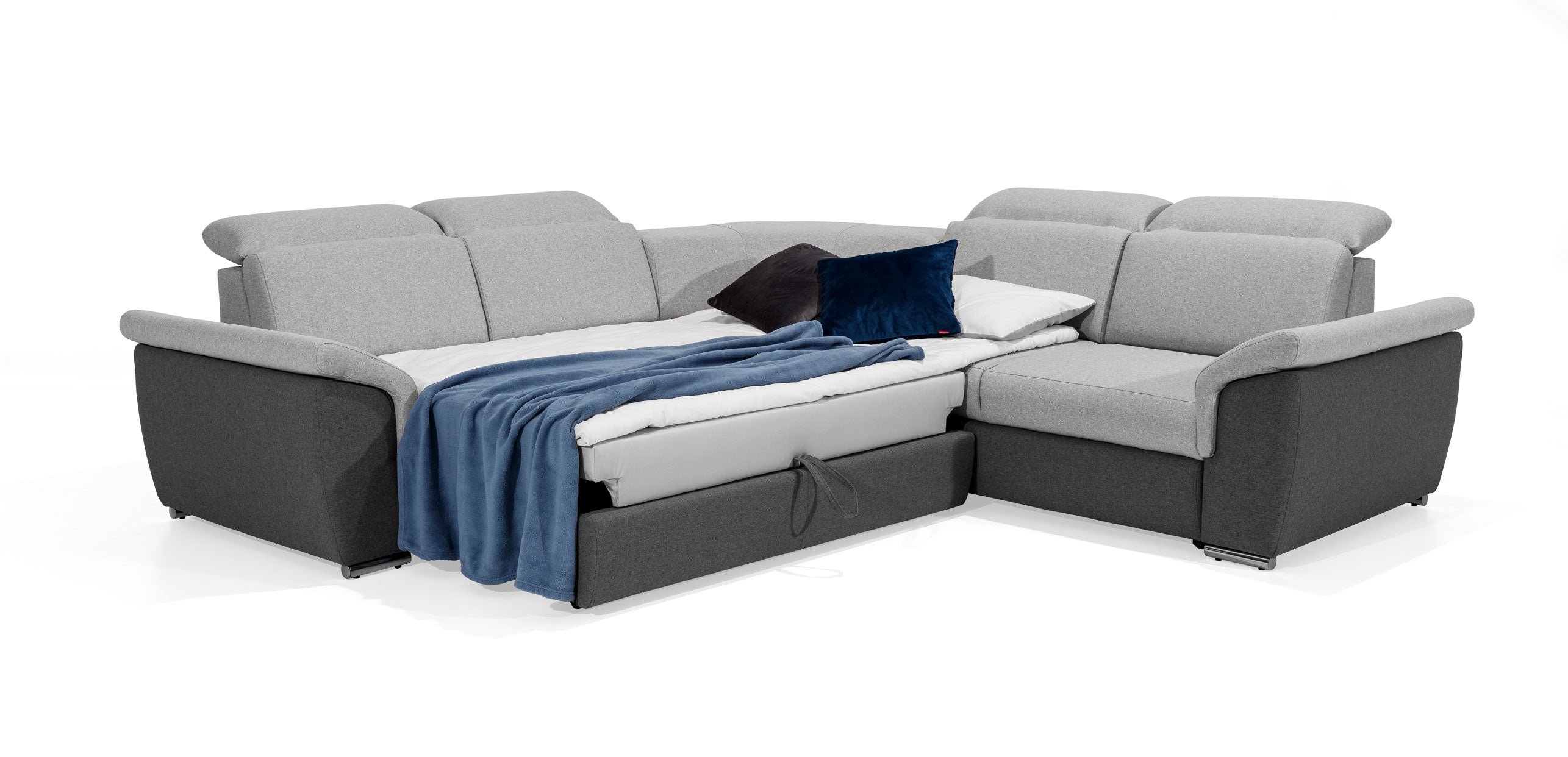 Coltar Extensibil Frederick cu Sertar de Depozitare, Sezlong Simetric, Tetiere Reglabile, l268xA268xH82-102 cm (7)