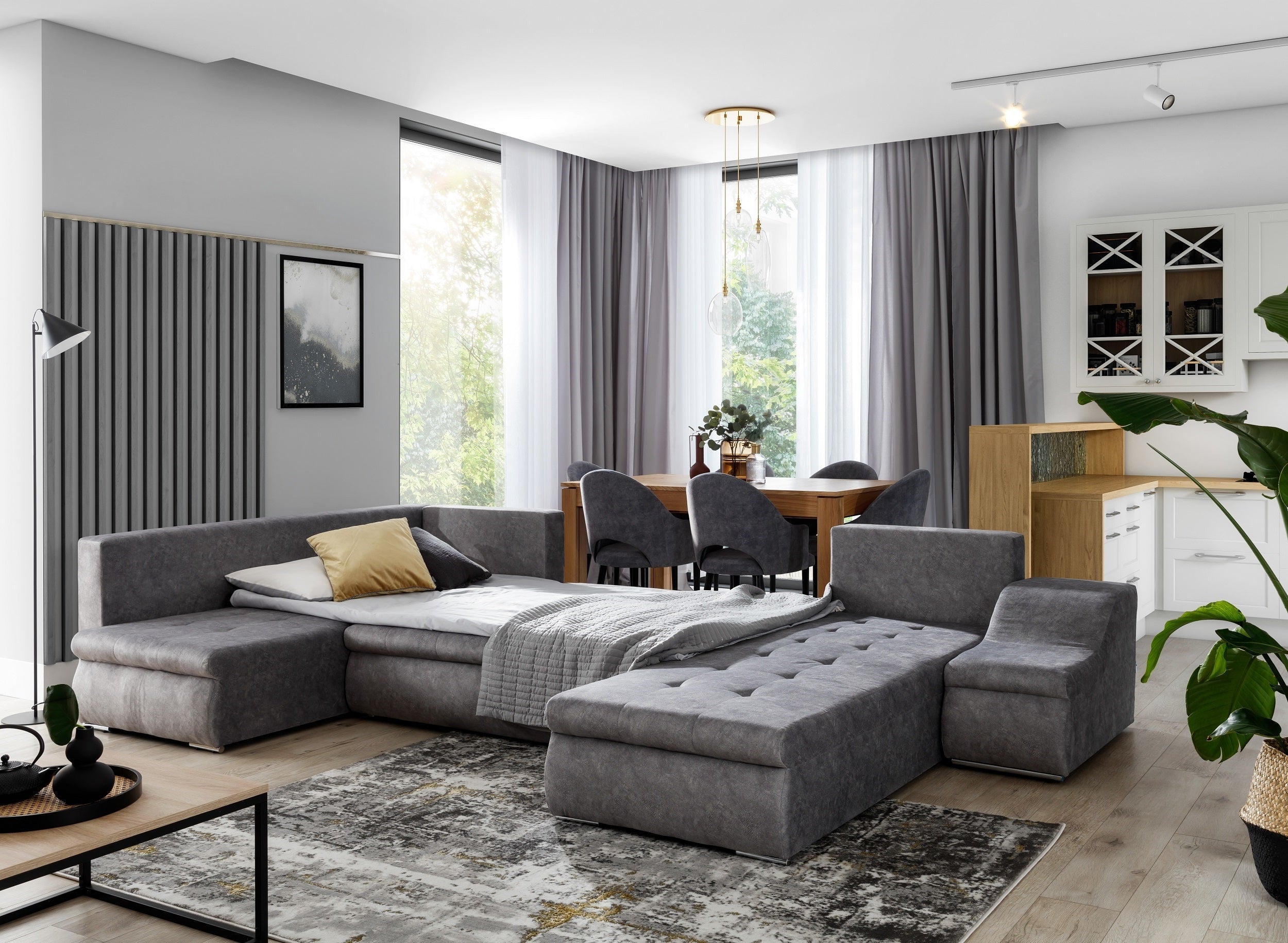 Coltar Extensibil Giorgio cu Lada de Depozitare, Sezlong pe Dreapta, Perne Incluse, l340xA200xH88 cm (3)