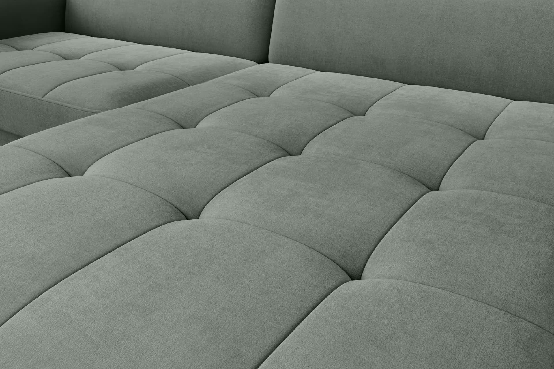 Coltar Extensibil Gomez Plus Verde cu Lada de Depozitare, Sezlong pe Dreapta, Tetiere Reglabile, l228xA165xH92-100 cm (5)